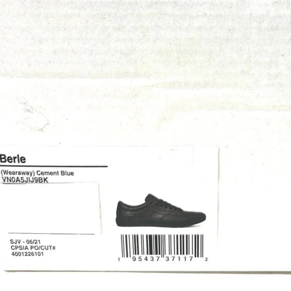 💖MEGA SALE💖Vans Berle Skateboarding Casual Women Black Leather VN0A5JIJ9BK